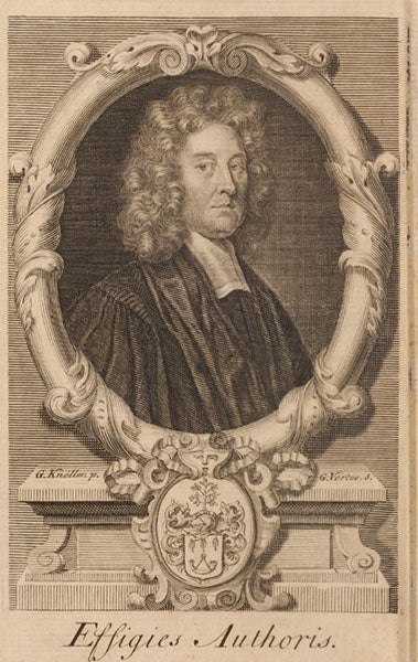 Portrait of Thomas Burnet, engraved frontispiece to his The Sacred Theory of the Earth, 1734 (Linda Hall Library