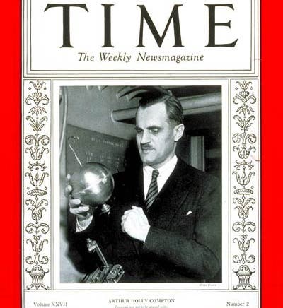 <i>Time Magazine</i> cover of Jan. 13, 1936, featuring Arthur Holly Compton (time.com via Wikimedia commons)