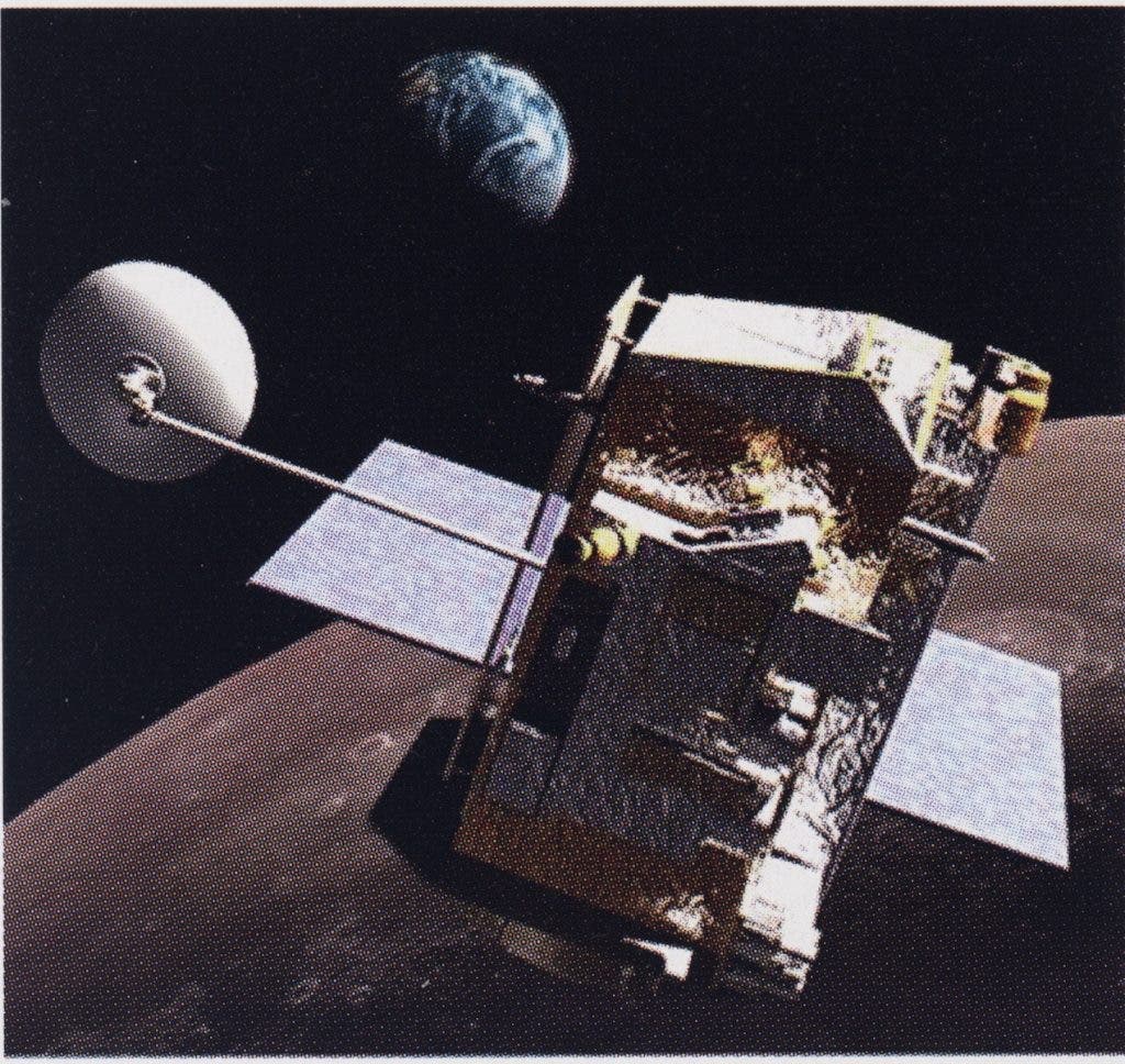 Artist illustration of the LRO in lunar orbit where it remains today performing science experiments. The spacecraft is not alone. In recent years, the European Space Agency, Japan, India, China, and Israel have also sent probes to the Moon. Image source: Chin, Gordon, et al. “Lunar Reconnaissance Orbiter Overview: The Instrument Suite and Mission.” Space Science Reviews, vol. 194, no. 4, 2007, pp. 391-419. View Source