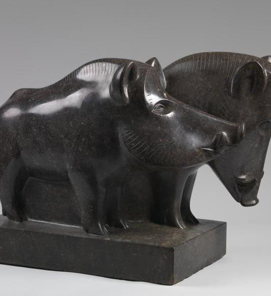 Wild Boars, sculpture in marble by Heinz Warneke, ca 1931, Smithsonian Museum of American Art (americanart.si.edu)