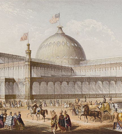 New York Crystal Palace exterior, Baxter print, 1854 (Wikimedia commons)