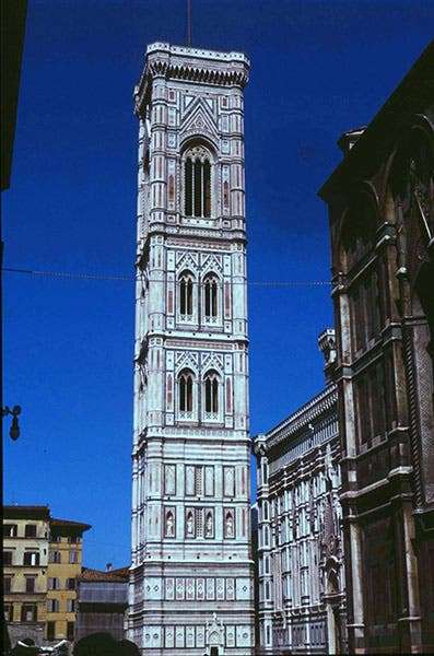 Campanile of Santa Maria del Fiore, Florence, designed by Giotto, 1334-59 (Wikimedia commons)