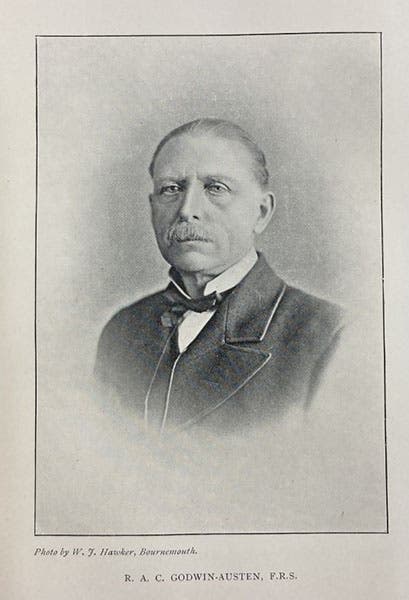 Portrait of Robert Godwin-Austin, photograph, in Life and Letters of Sir Joseph Prestwich, 1899 (Linda Hall Library)