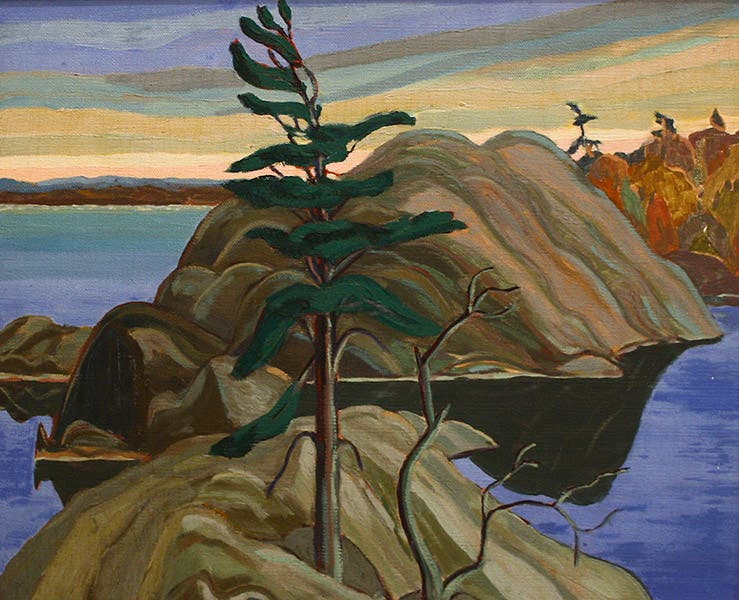 French River, oil on canvas, by Frederick Banting, 1930 (madronagallery.com)
