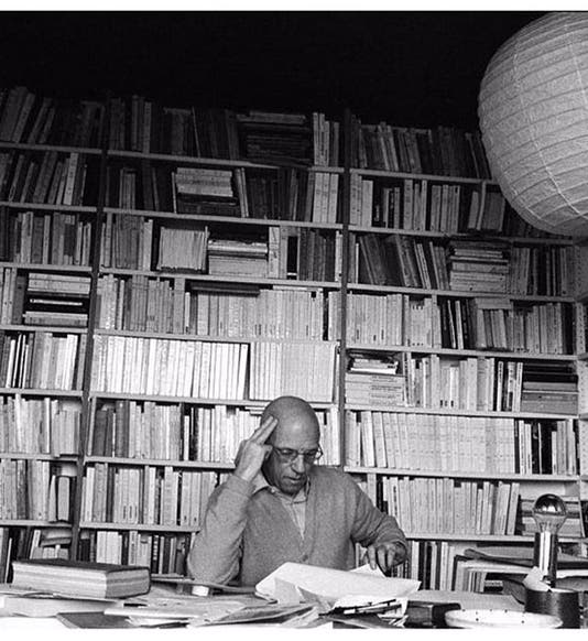 Michel Foucault in his study (nitch.com)
