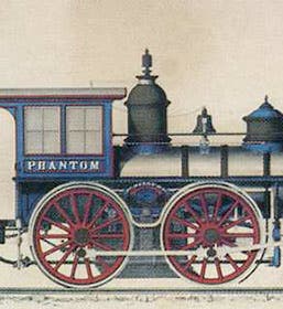 The <i>Phantom</i>, a 4-4-0 locomotive, designed by William Mason and built by Mason Machines Works, 1856 (pacificng.com)