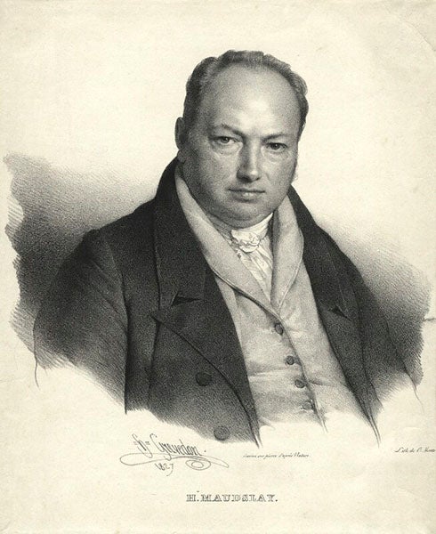 Henry Maudslay, lithographed portrait, 1827 (National Portrait Gallery, London)