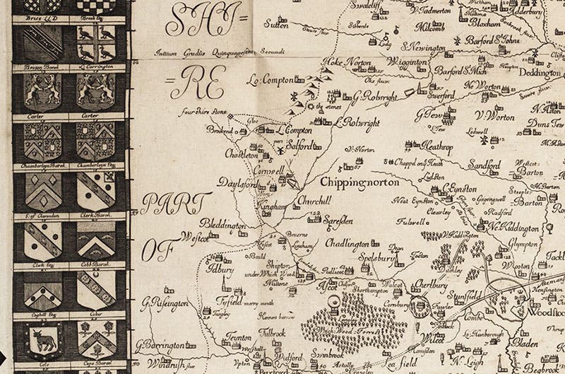 The northwest corner of Oxfordshire, detail of third image (Linda Hall Library)