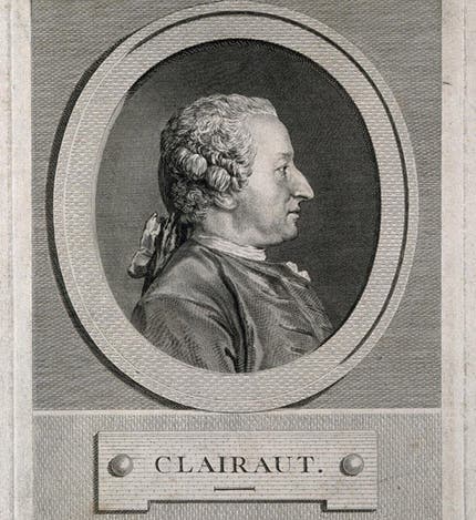 Portrait of Alexis Clairaut, engraving by L. J. Cathelin after C. N. Cochin, no date (Wellcome Collection)