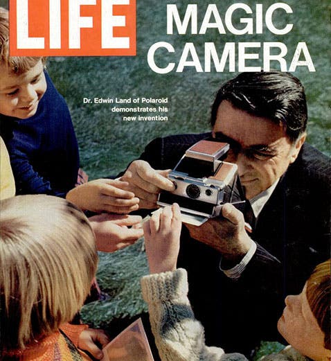 <i>Life</i> magazine cover featuring Edwin Land and the Polaroid SX-70 camera (Google Books)