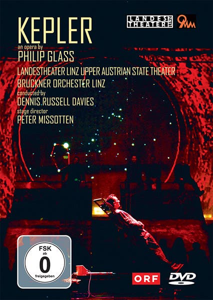 DVD packaging, Kepler, an opera by Philip Glass, as performed in Linz, Austria, by the Bruckner Orchestra Linz, 2009 (philipglass.com)