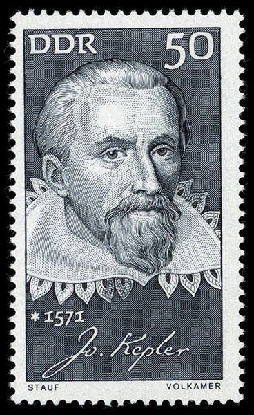 Postage stamp depicting Johannes Kepler, issued on the 400th anniversary of his birth, by the German Democratic Republic, 1971 (Wikimedia commons)