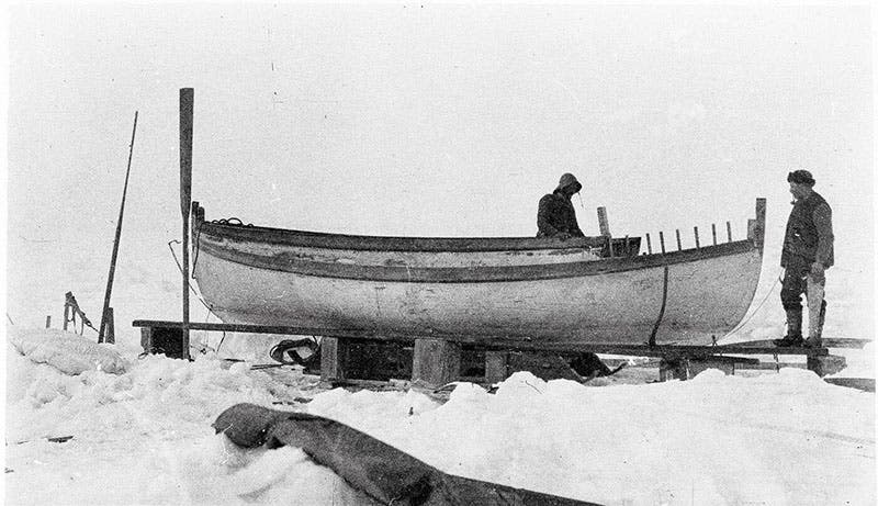 James Caird, glass plate photograph by Frank Hurley, 1916 (James Caird Society)