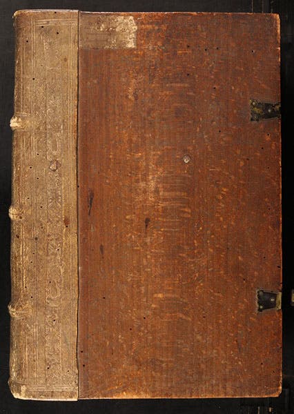 Front cover with wooden board, Johannes Stöffler, Calendarium Romanum magnum, 1518 (Linda Hall Library)