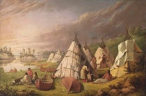 Encampment on Lake Huron, oil on canvas by Paul Kane, 1848-50, Art Gallery of Ontario, Toronto