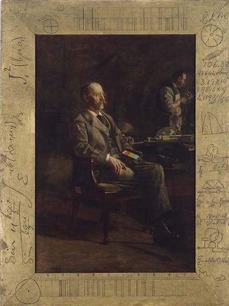 Portrait of Henry A. Rowland, oil on canvas with original frame by artist, Thomas Eakins, 1897, Addison Gallery of American Art, Andover, Mass. (accessaddison.andover.edu)