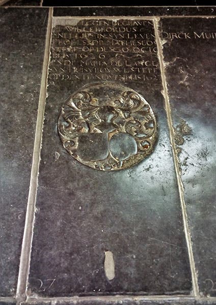 Memorial slab on the grave of Willebrord Snellius in Pieterskerk (St. Peter’s Church), Leiden (atlasobscura.com)