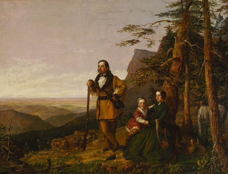 Portrait of Andrew Grayson, his wife Frances, and their son, newly arrived in California, oil painting by William S. Jewett, 1850 (Terra Foundation for American Art)