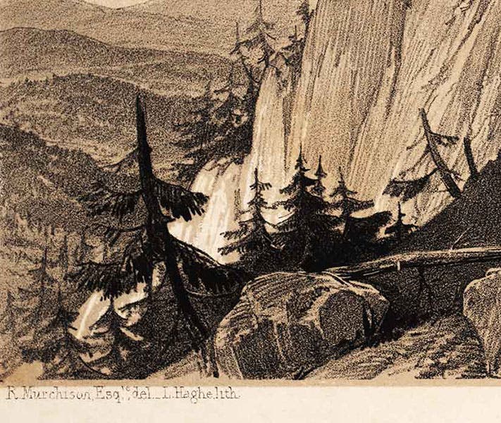 Detail of first image, identifying Louis Haghe as the lithographer (Linda Hall Library)