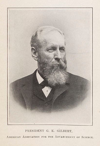 Portrait photograph of Grove Karl Gilbert, age 56, from Popular Science Monthly, 1900 (Linda Hall Library)