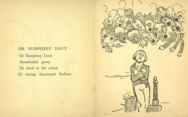 Humphry Davy, clerihew, by E.C. Bentley and G.K. Chesterton, 1905 (University of Toronto Libraries on archive.org)