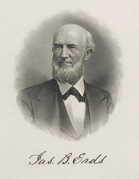 Portrait of James Buchanan Eads, heliotype, from C.M. Woodward, History of the Saint Louis Bridge, 1881 (Linda Hall Library)