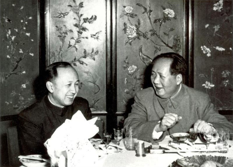 Hsue-Shen Tsien and Chairman Mao, 1956, Caltech archives (digital.archives.caltech.edu)