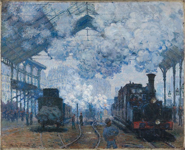The Gare Saint-Lazare: Arrival of a Train, by Claude Monet, 1877, Harvard Art Museum