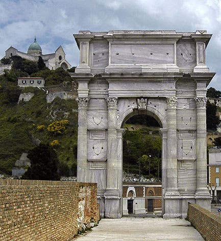 The Arch of Trajan, Ancona, modern photograph (romanports.org)