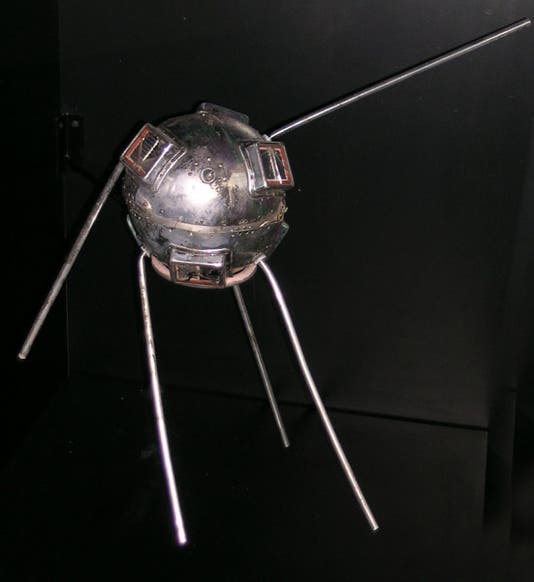 Vanguard 1A satellite, intended for space orbit aboard Vanguard TV-3, recovered from launch pad, Dec. 7, 1957, National Air and Space Museum (airandspace.si.edu)