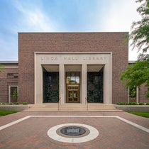 Photo of the front entrance of Linda Hall Library