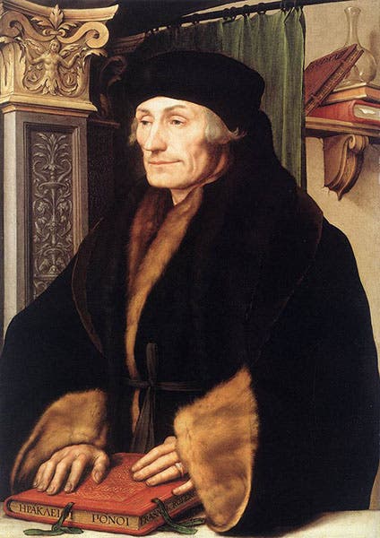 Portrait of Erasmus by Hans Holbein, 1523 (National Gallery of Art, London)