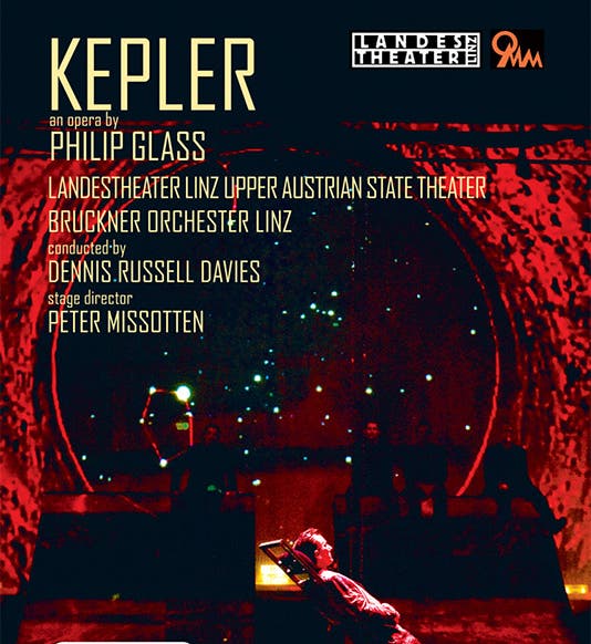 DVD packaging, Kepler, an opera by Philip Glass, as performed in Linz, Austria, by the Bruckner Orchestra Linz, 2009 (philipglass.com)