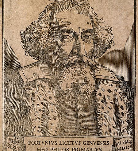Portrait of Fortunio Liceti, woodcut by G. B. Coriolano, 1639, Wellcome Collection (wellcomecollection)