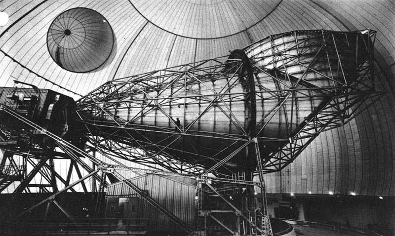 The massive horn antenna at Andover Station, Maine, built by AT&T and Bell Labs in 1962 to communicate with Telstar 1 (Wikimedia commons)