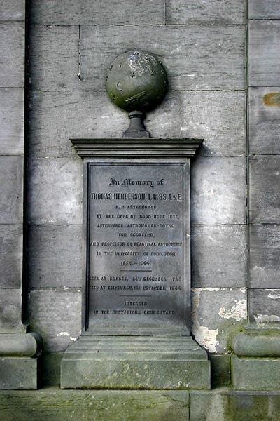Memorial to Thomas Henderson, Calton Hill Observatory, Edinburgh (Wikimedia commons)