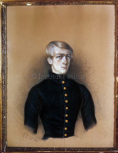 Portrait of Jules Marcou, age 18, pastel by Louis Pasteur, 1842, Institut Pasteur (phototheque.pasteur.fr)