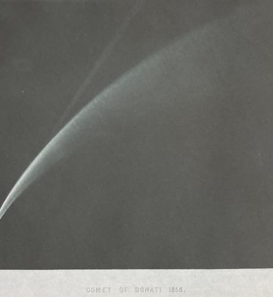 The Great Comet of 1858 (Donati’s Comet), drawing by George Phillips Bond, Annals of the Harvard College Observatory, frontispiece, vol. 3, 1862 (Linda Hall Library)
