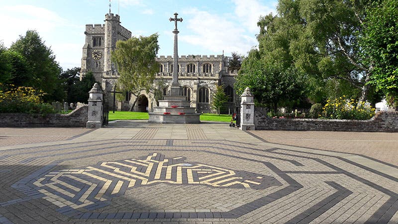Zebra mosaic in Church Square, Tring, commemorating Walter Rothschild (slowchilterns.wordpress.com)