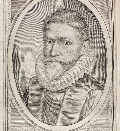 Portrait of Willebrord Snellius, engraving, from Illustrium Hollandiae & VVestfrisiae ordinvm alma Academia Leidensis by Johannes van Meurs, 1614 (Linda Hall Library)
