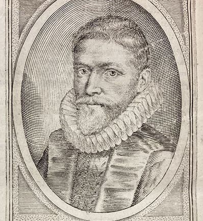 Portrait of Willebrord Snellius, engraving, from Illustrium Hollandiae & VVestfrisiae ordinvm alma Academia Leidensis by Johannes van Meurs, 1614 (Linda Hall Library)
