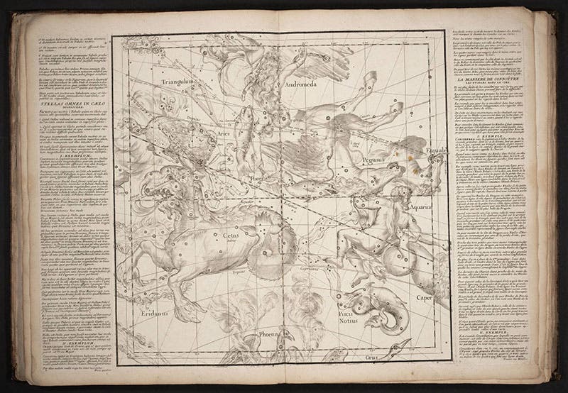 The constellations of Cetus, Aries, Pisces, plate 2 of Ignace-Gasston Pardies, Globi coelestis, 1690 (Linda Hall Library)