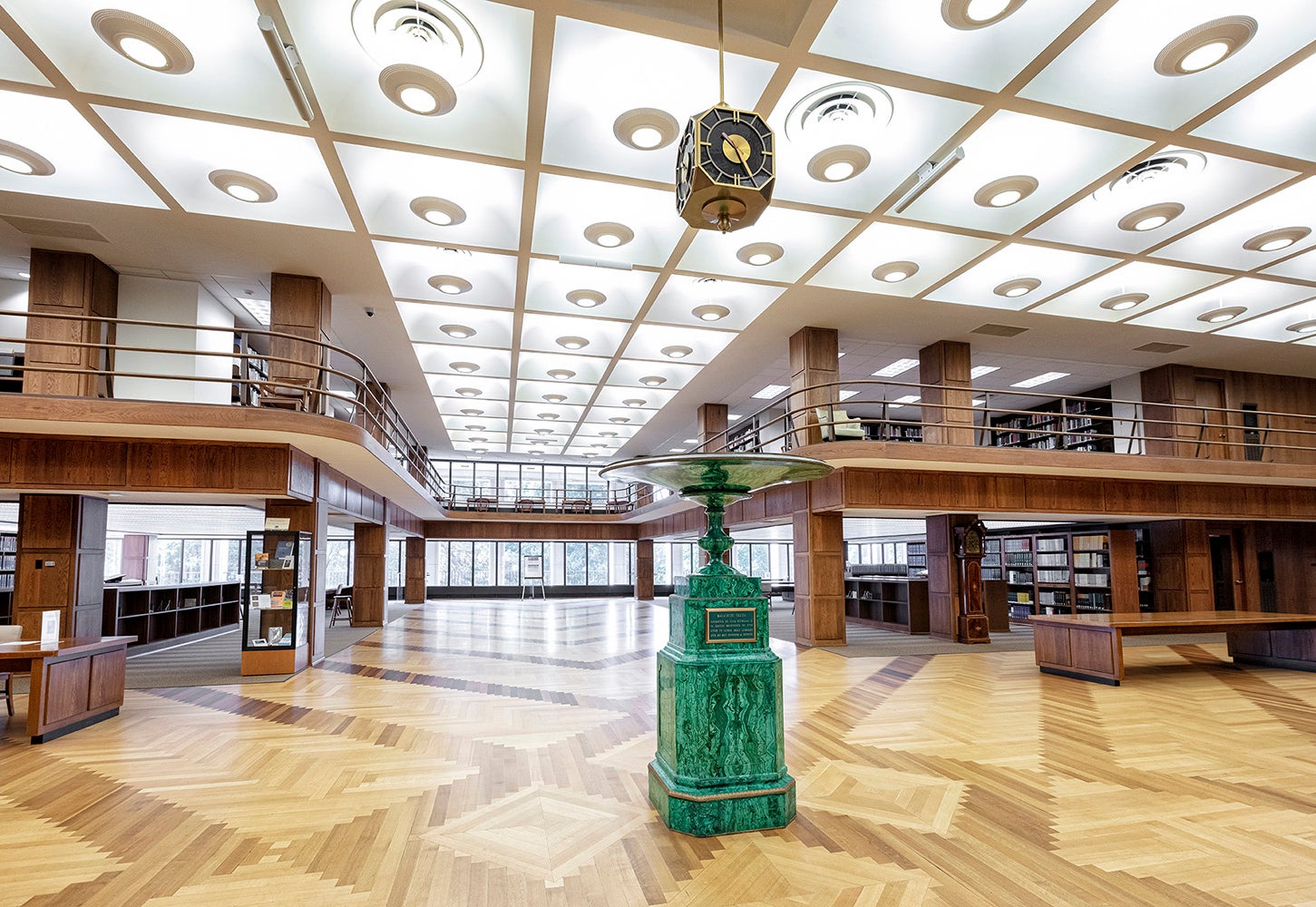 Interior - Windows and Green Centerpiece