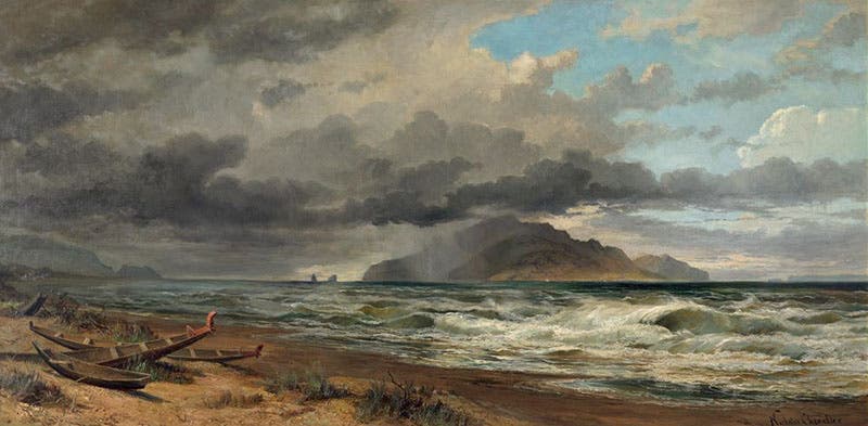 Cook Strait, oil on canvas, by Nicholas Chevalier, 1884, Te Papa Tongarewa (tepapa.govt.nz)