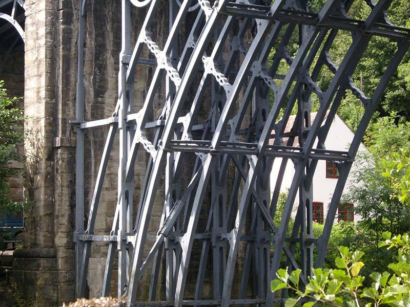 The five iron cast-iron arches that support Iron Bridge (knitigatingcircumstances on wordpress.com)