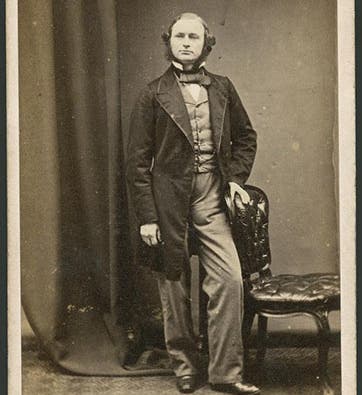 Portrait of a younger, beardless Gustav Kirchhoff, carte de visite, late 1850s? (sciencemuseumgroup.org.uk)