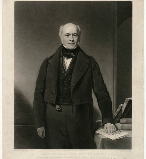 Portrait of Francis Baily, mezzotint by Thomas Goff Lupton, after a painting by Thomas Phillips, 1838 (National Portrait Gallery, London)