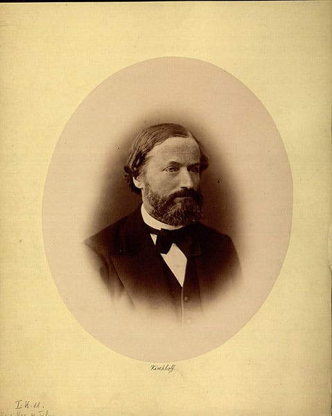 Portrait of a middle-aged Gustav Kirchhoff, now with beard, exact date unknown (Wikimedia commons)