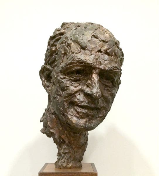 Portrait bust of Enrico Fermi, bronze, by Robert Berks, 1966, Linda Hall Library (photo by Jon Rollins)