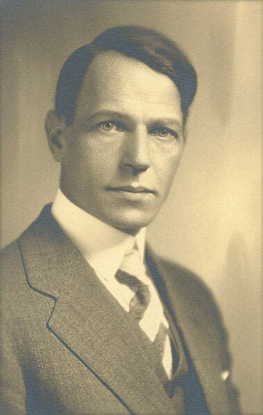 Portrait of Othmar Ammann, age 43, photograph, 1932 (Wikimedia commons)